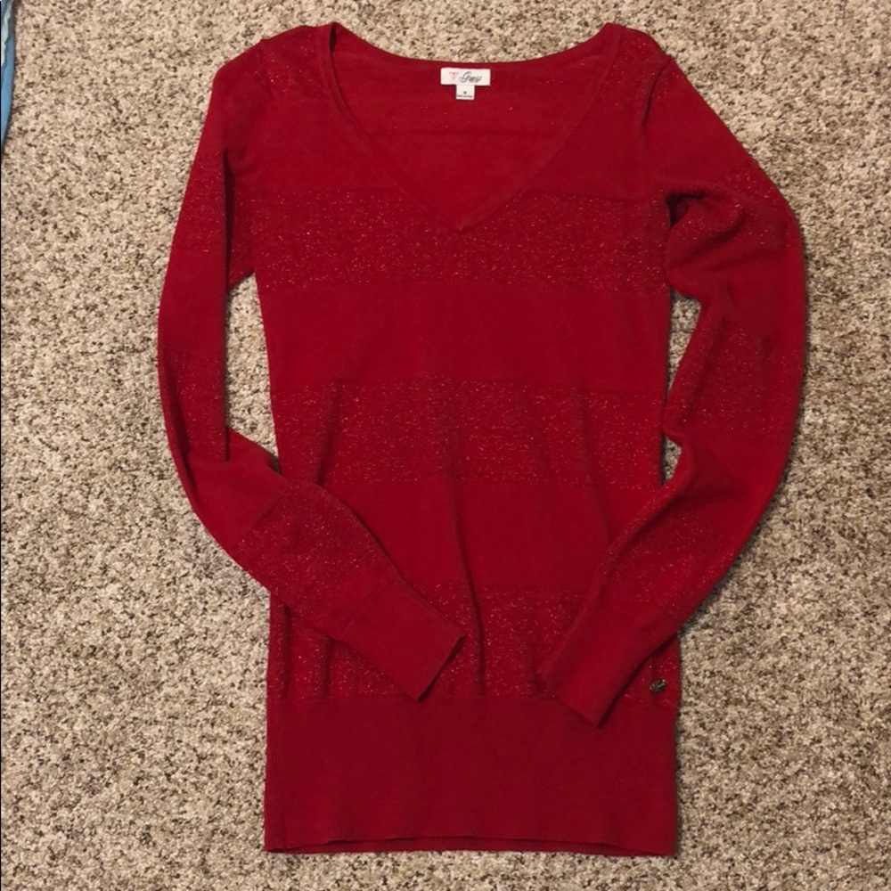 Sparkly red Christmas sweater